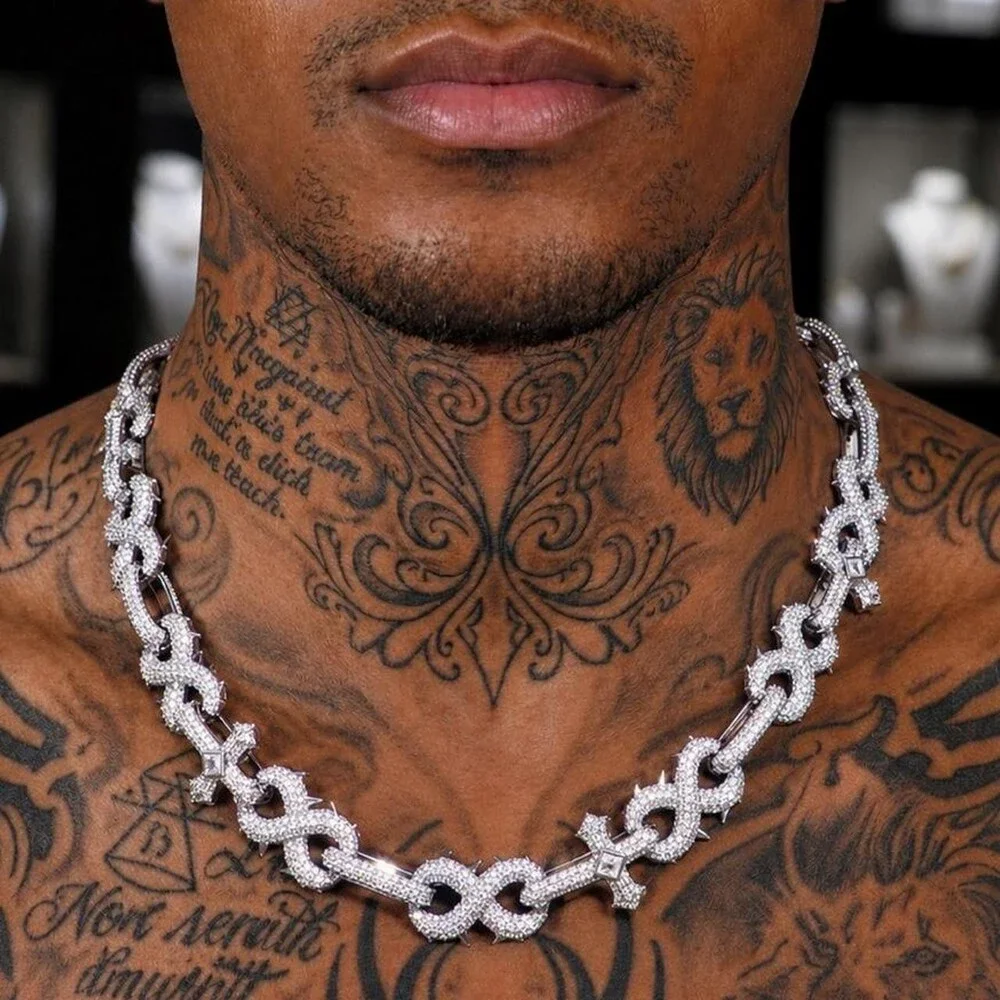 16mm Cross Infinity Cuban link chain 20inch
